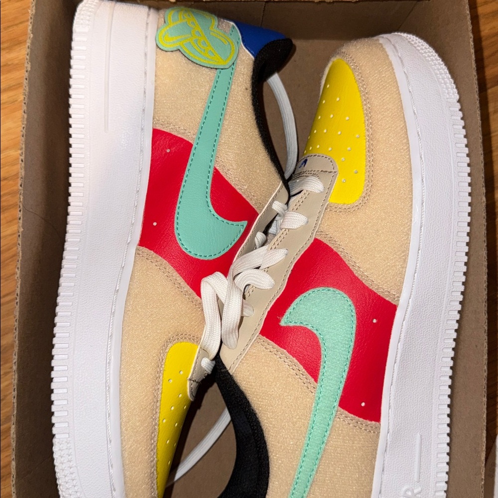 Nike Air Force 1 Low GS 'Multi-Color Velcro'